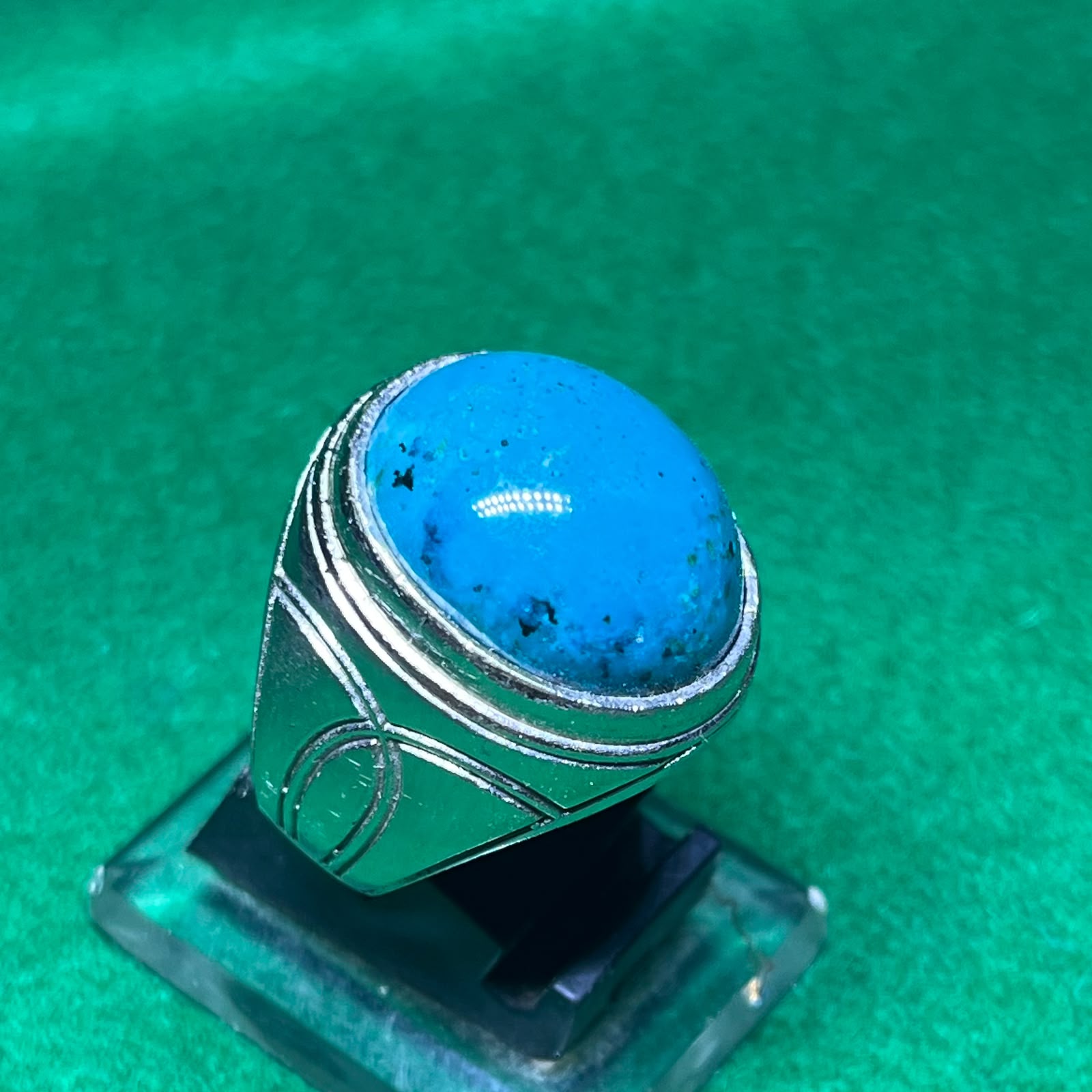 Cincin Batu Bacan Natural Disenter Tembus